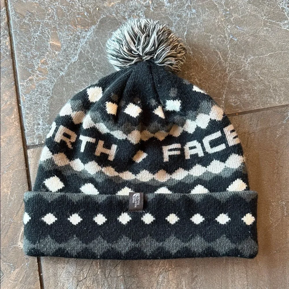 The North Face Kids' Monochrome Pom Beanie Hat
